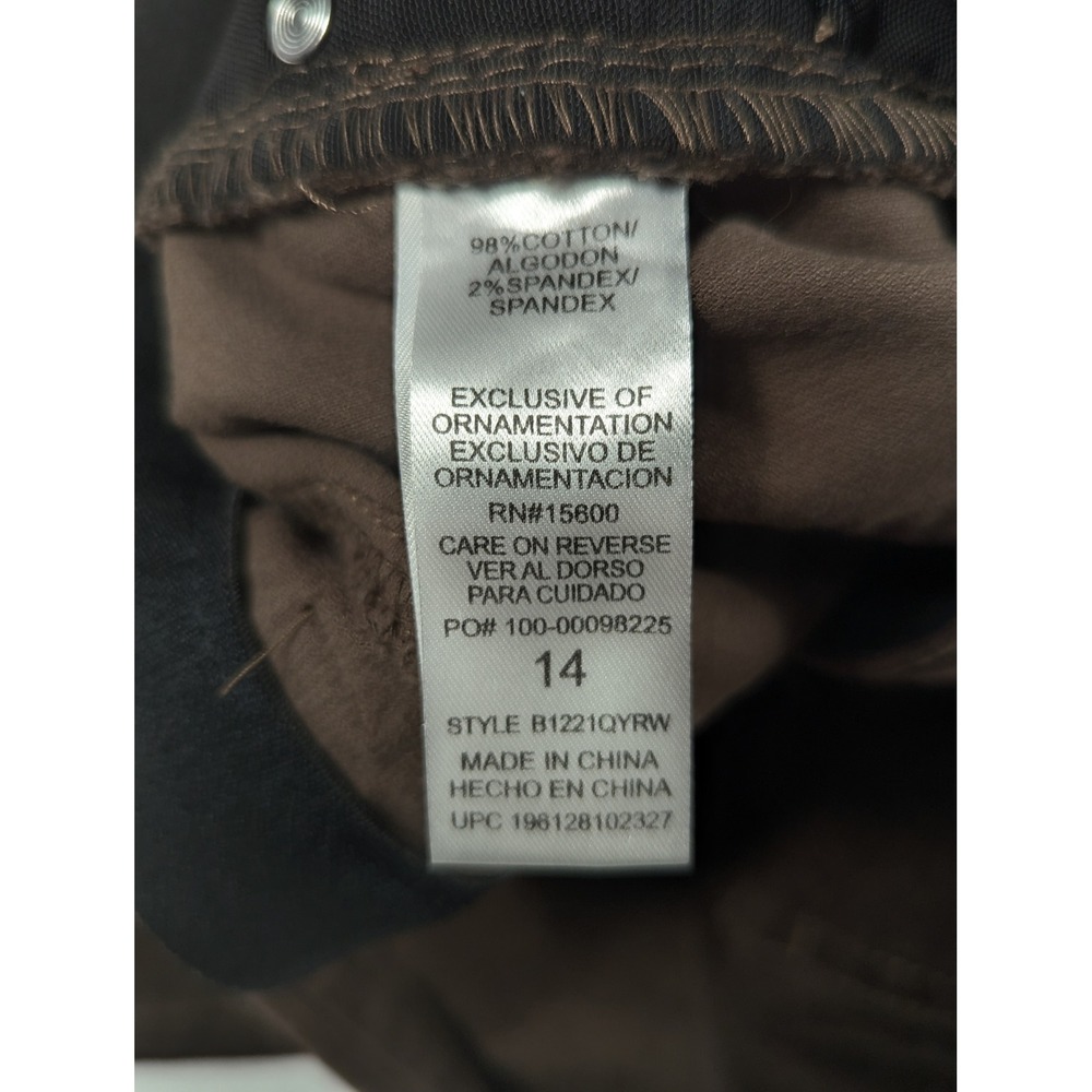 Democracy Ab-solution Dark Brown 5-pocket Corduroy Pants Womens Size 14‎ - Picture 8 of 8